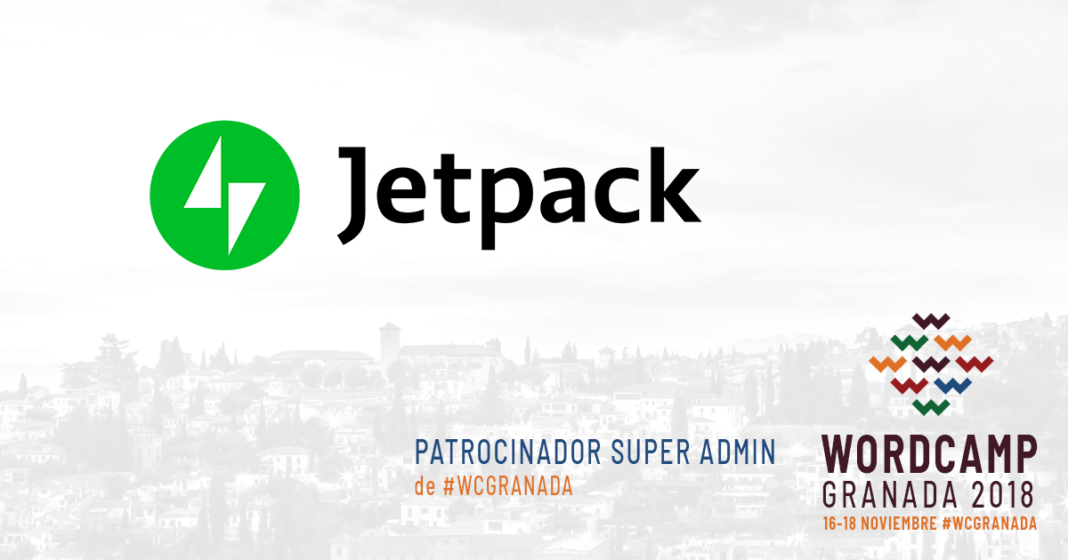 Jetpack - Patrocinador Super Admin de WordCamp Granada 2018